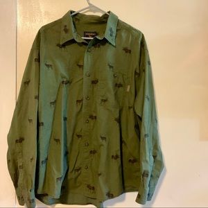 Woolrich Green Men’s Flannel Elk Shirt XLarge
